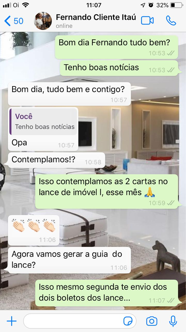adiantar a contemplação com lance